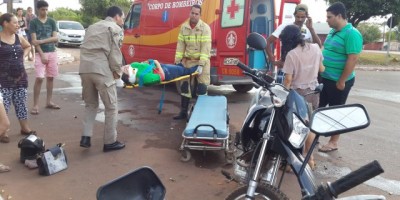 Rolim de Moura -  Colisão entre duas motocicletas resulta em uma pessoa ferida 