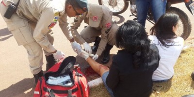 Rolim de Moura -  Três pessoas ficam feridas em acidente de trânsito na Avenida Rio Madeira