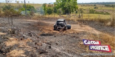 Cacoal – Veiculo bate em carreta e após pega fogo na BR 364