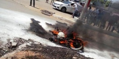 Ministro Andreazza - Após explosão, homem sofre graves queimaduras em acidente entre motocicleta e veiculo