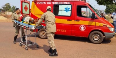 Rolim de Moura -  Acidente de trânsito no bairro São Cristóvão deixa motociclista ferido