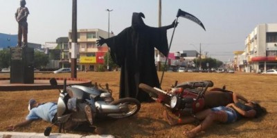 Simulação de Acidente chama atenção em Rolim de Moura