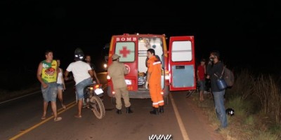 Rolim de Moura -  Motociclista sofre queda na RO-479 após ser fechado por outra moto