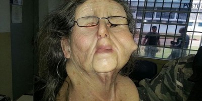 Brasil - Traficante tenta fugir da prisão disfarçado de idosa e usando máscara