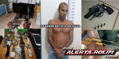 Rolim de Moura – Homem é preso pela Polícia Civil com armas de fogo e vários objetos possivelmente furtados e roubados - FOTOS