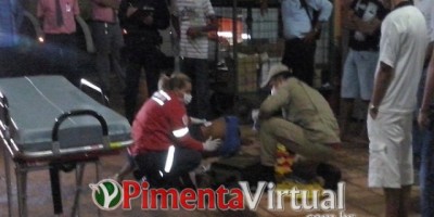 Homem fica em estado grave após ser esfaqueado no terminal rodoviário em Pimenta Bueno