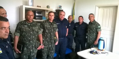 Guajará-Mirim - 6º Batalhão da PM recebe visita técnica de oficiais do Exército Brasileiro