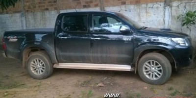 Guajará-Mirim - Hilux roubada em Porto Velho é recuperada pela PM do 6º Batalhão