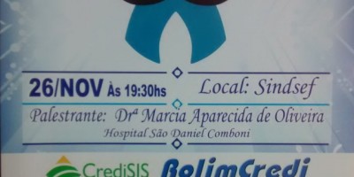 Rolim de Moura – 26 de novembro às 19h30 palestra sobre câncer de próstata no Sindsef