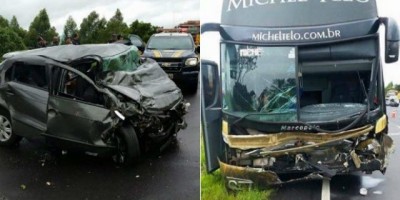 Paraná - Acidente com ônibus de Michel Teló, no Paraná, deixa três pessoas mortas