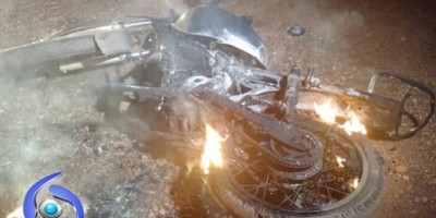 Cacoal – Motocicleta furtada é encontrada em chamas por populares