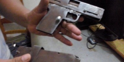 Ji-Paraná -  Moradores do bairro Urupá encontram pistola de fabricação caseira