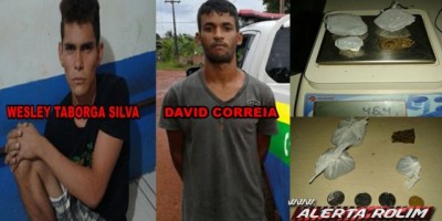 Rolim de Moura – Dois suspeitos são detidos pela PM por tráfico de drogas