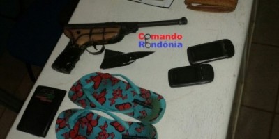 Nova Brasilândia - Dupla é presa armada, enquanto tentava furtar uma residência
