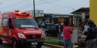 Ariquemes - Mulher morre após se chocar com moto em placa de sinalização