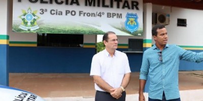 Vice-governador visita o quartel do quartel da polícia militar em Pimenta Bueno 