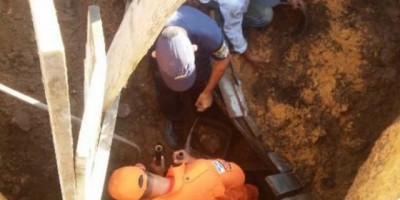 Homem fica soterrado por 3h em Vilhena e sobrevive: 'respirei por mangueira'