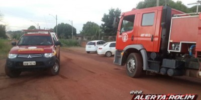 Rolim de Moura -  Principio de incêndio mobiliza Corpo de Bombeiros 