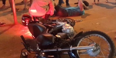 Rolim de Moura - Colisão entre moto e carro deixa uma pessoa ferida 