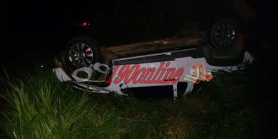 Veículo notificado como roubado é encontrado capotado na RO 383 a 10 km de Alta floresta