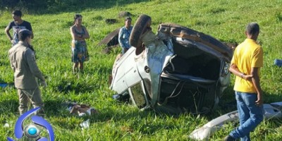 Cacoal – Capotamento de veículo resulta em duas mortes e cinco pessoas gravemente feridas