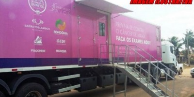 Carreta do Hospital do Câncer atende mulheres de Rolim de Moura