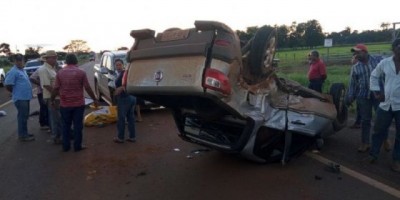 Acidente com dois veículos na BR 429 deixa motorista gravemente ferido em São Francisco do Guaporé