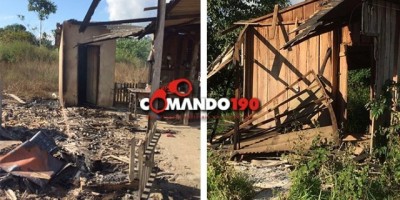 Bando armado invade fazenda na Linha 206 e praticam um verdadeiro ato de terrorismo incendiando tudo que viam pela frente