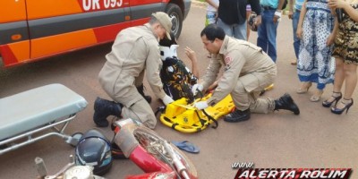 Rolim de Moura -  Acidente de trânsito no Centro da cidade deixa uma pessoa ferida 
