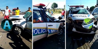 Porto Velho - Acidente na br-364 entre viatura e caçamba deixa policial ferido - VÍDEO 
