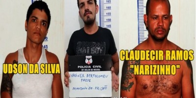 Rolim de Moura – 03 homens são presos pela PC e PM em cumprimento de Mandado de Prisão Preventiva por crimes de tráfico de drogas e receptação