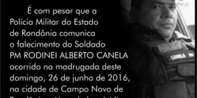 Nota oficial de pesar - Comando Geral da PM    