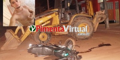 Pimenta Bueno - Jovem de 22 anos morre após colidir contra trator que estava estacionado no meio da rua 