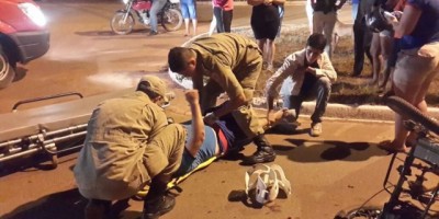 Rolim de Moura -  Homem fica ferido após colidir contra lateral de caminhão boiadeiro