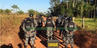 PM é recebida a bala por integrantes da LCP durante reintegração de posse em Seringueiras
