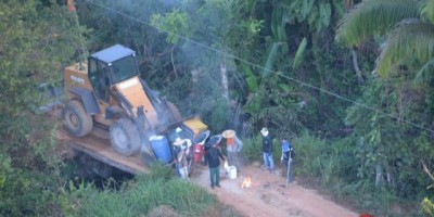 Assista toda a ação da Polícia na fazenda invadida no município de Seringueiras   