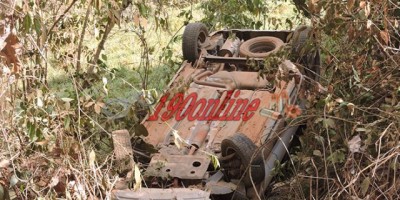 Alta Floresta -  Veículo cai em ribanceira próximo a usina da Enco