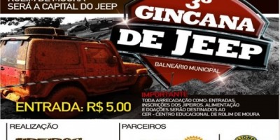 Rolim de Moura – Vem aí nos dias 27 e 28 de agosto a 3ª Gincana de Jeep