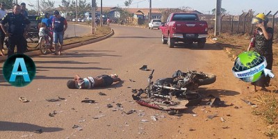 Porto Velho - Dupla foge de abordagem e colide violentamente com caminhonete na avenida mamoré 