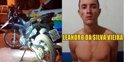 Rolim de Moura - Dois elementos armados, rendem e roubam moto de um homem, mas logo após, um suspeito é preso e o veículo recuperado pela PM