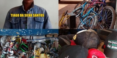 Rolim de Moura – Suspeito é preso pela PM e produtos recuperados, após arrombamento e furto em comércio