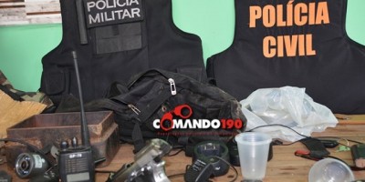 PC e PM fecha “escritório do crime” e prende mais uma quadrilha que usava rádio na frequência da Polícia, em Ji-Paraná