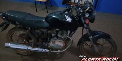 Rolim de Moura -  Polícia Militar recupera motocicleta nesta madrugada