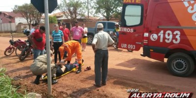 Rolim de Moura -  Acidente de trânsito com três vítimas é registrado no bairro Cidade Alta