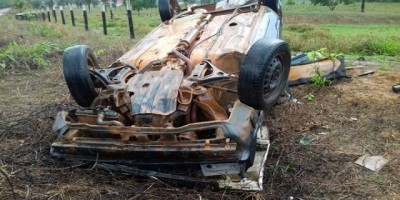 Ji-Paraná – Capotamento resulta em uma morte e uma pessoa detida por embriaguez na direção