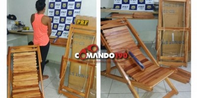Em Ji-Paraná, adolescente é apreendida pela PRF transportando Cocaína escondida em cadeiras