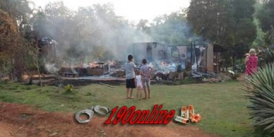 Família da Zona Rural de Alta Floresta pede doações após casa ficar destruída em incêndio