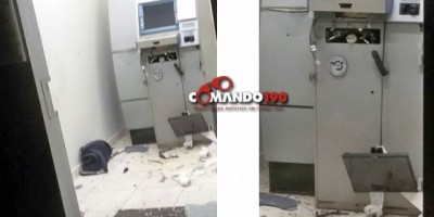 Bandidos tentam explodir caixa eletrônico do Banco do Brasil, no município de Governador Jorge Teixeira