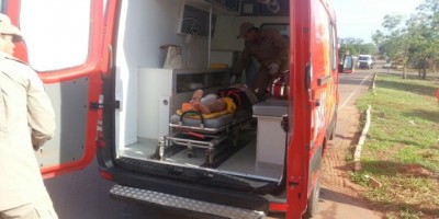 Rolim de Moura -  Idosa acaba atropelada por moto ao tentar atravessar a Avenida 25 de Agosto