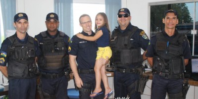 Rolim de Moura – Pai realiza sonho de filha de 06 anos de idade em comemorar Aniversário junto com a Polícia Militar
